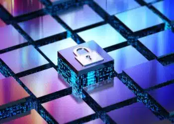 Representación abstracta de ciberseguridad. Hackeo masivo ransomware Medusa