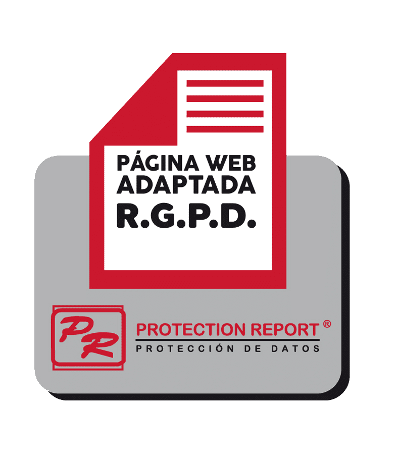 Página web adaptada al RGPD por Protection Report